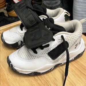 Under Armour Kids White and Black Sneakers